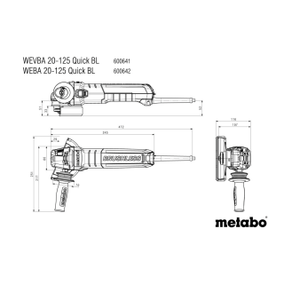 Szlifierka kątowa WEBA 20-125 Quick BL bezszczotkowa